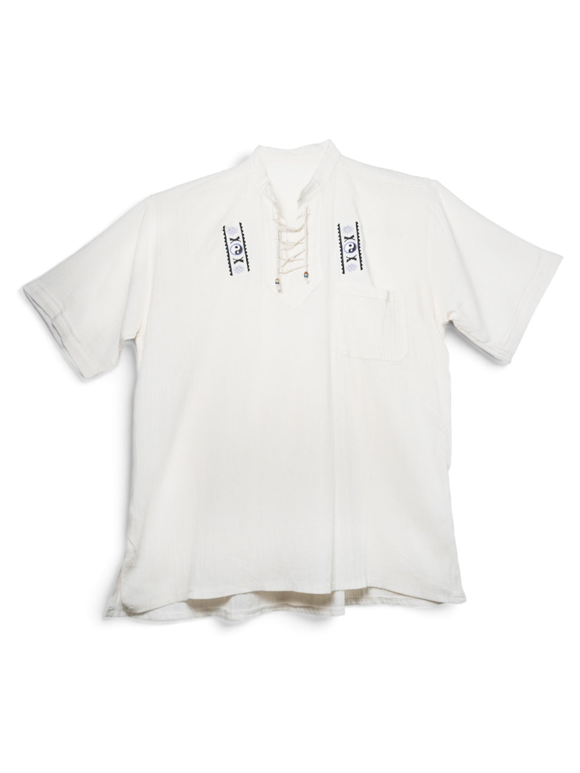 Camicia Ecuadoriana con Ricamo Artigianale