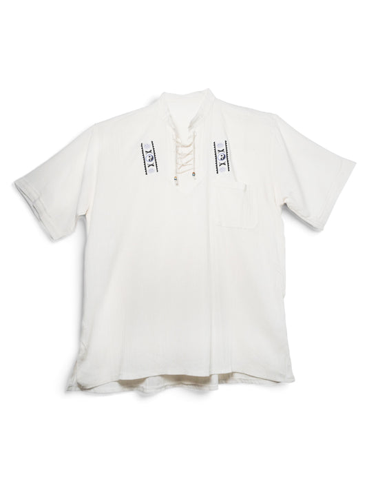 Camicia Ecuadoriana con Ricamo Artigianale