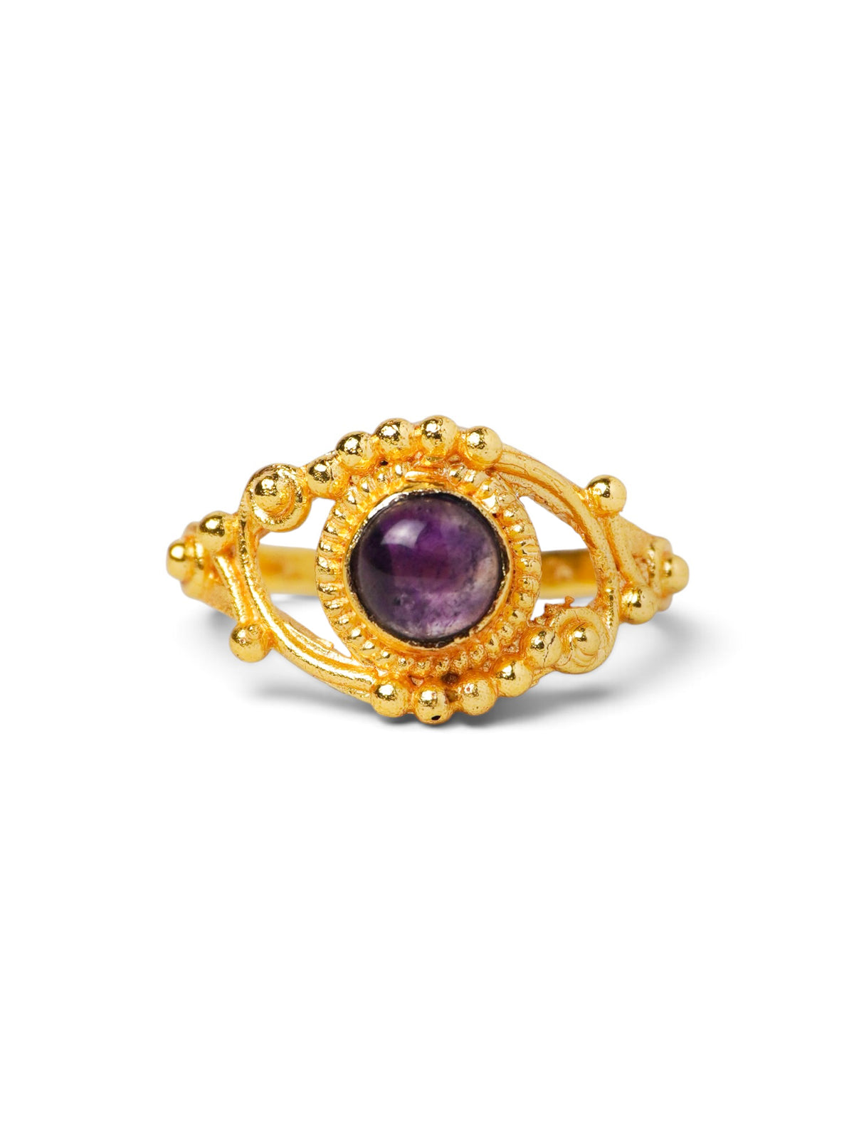 Anello Placcato Argento con Ametista