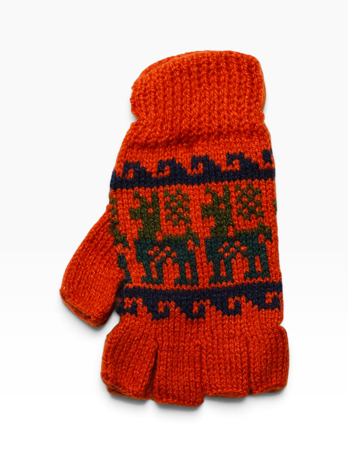 Guanti artigianali in lana di alpaca a mezzo dito