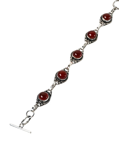 Braccialetto Placcato Argento con Pietre Naturali