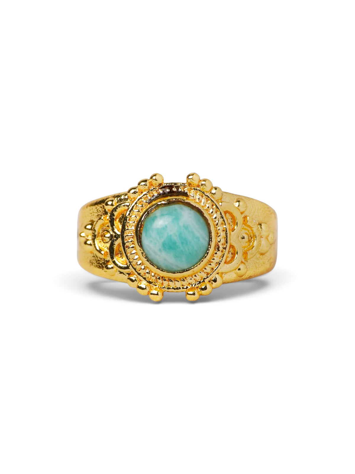Anello Placcato Argento con Amazzonite