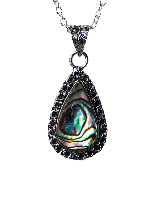 Collana Placcata Argento con Abalone Naturale