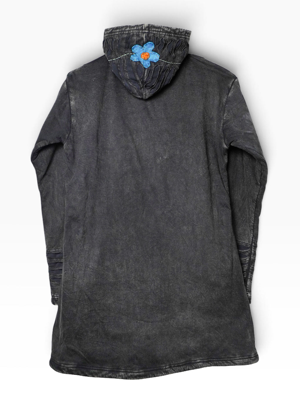 Cappotto artigianale indiano Etnika – Nero con fiori