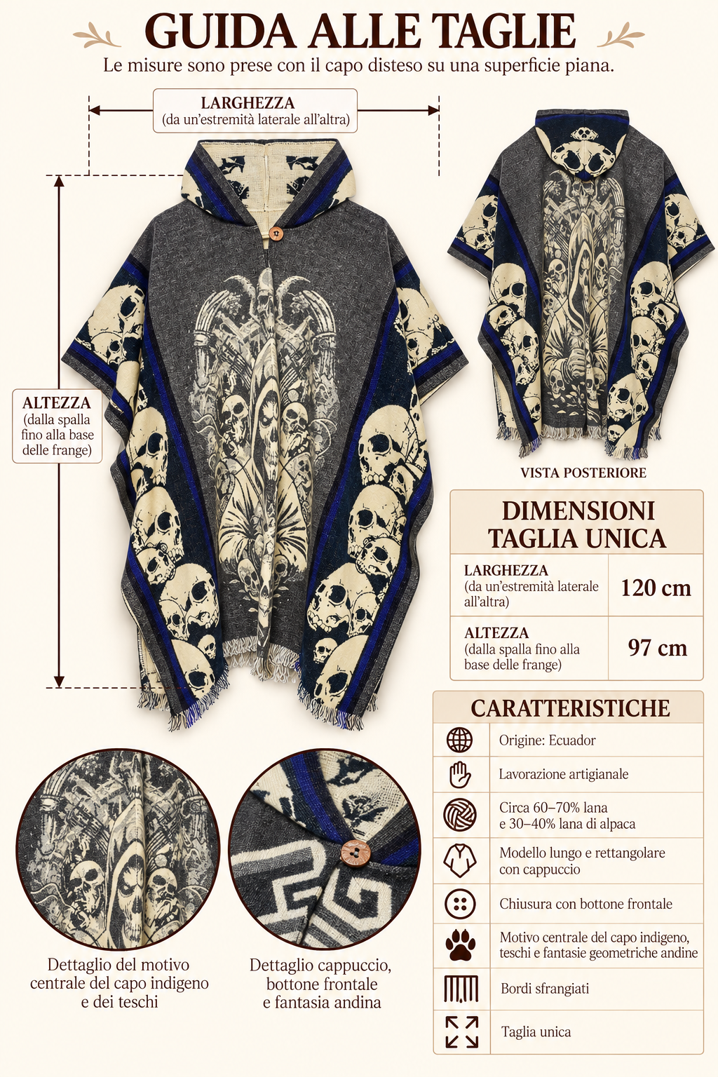 Poncho artigianale andino – Oltre Tomba