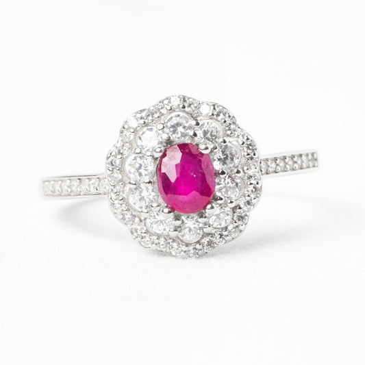 Anello Fiore Radiante – Rubino