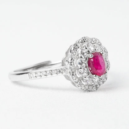 Anello Fiore Radiante – Rubino