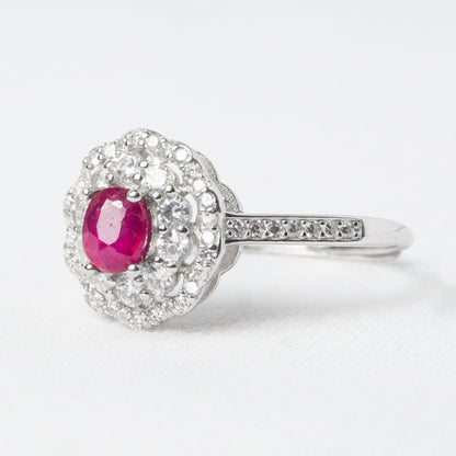 Anello Fiore Radiante – Rubino