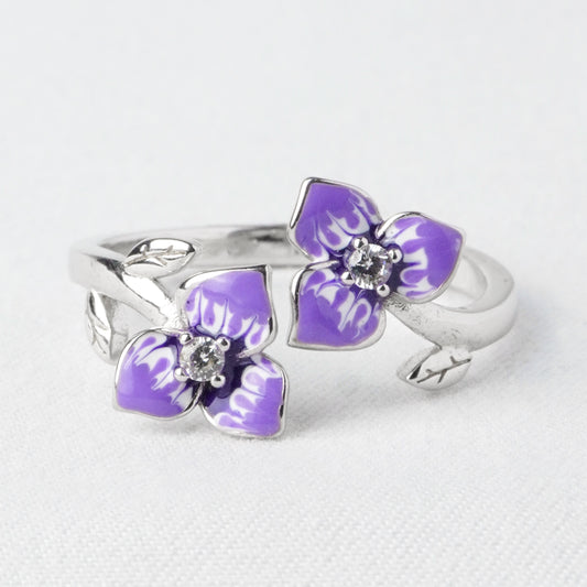 Anello Viola Gemella