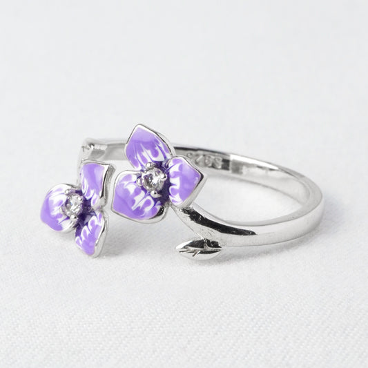 Anello Viola Gemella