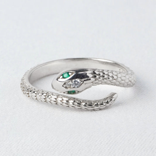 Anello Serpente Argento Vivo