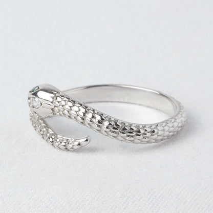 Anello Serpente Argento Vivo