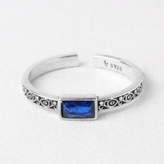 Anello Blu Notte – Zircone