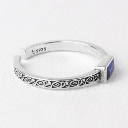 Anello Blu Notte – Zircone