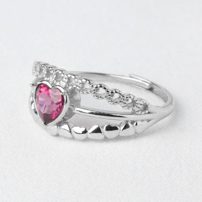 Anello Cuore Luminoso – Granato