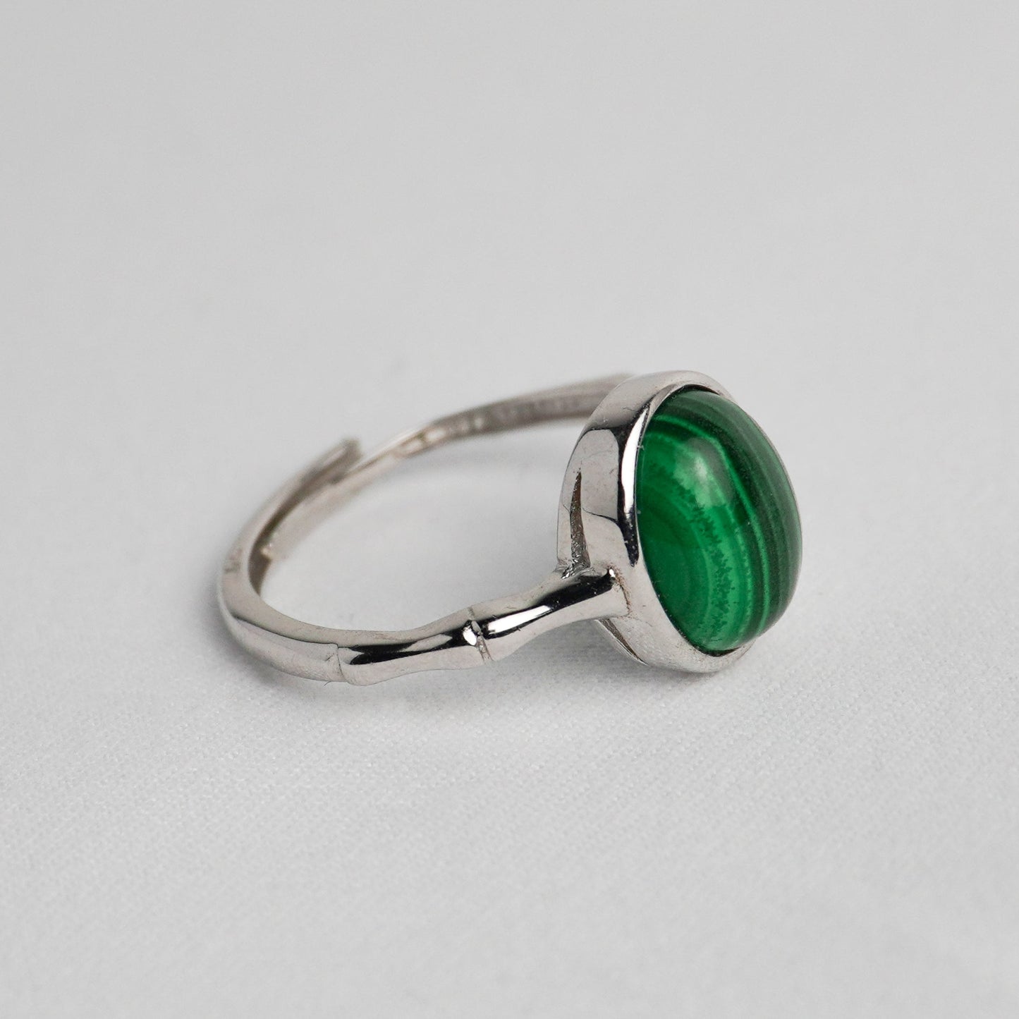 Anello in argento 925 con malachite