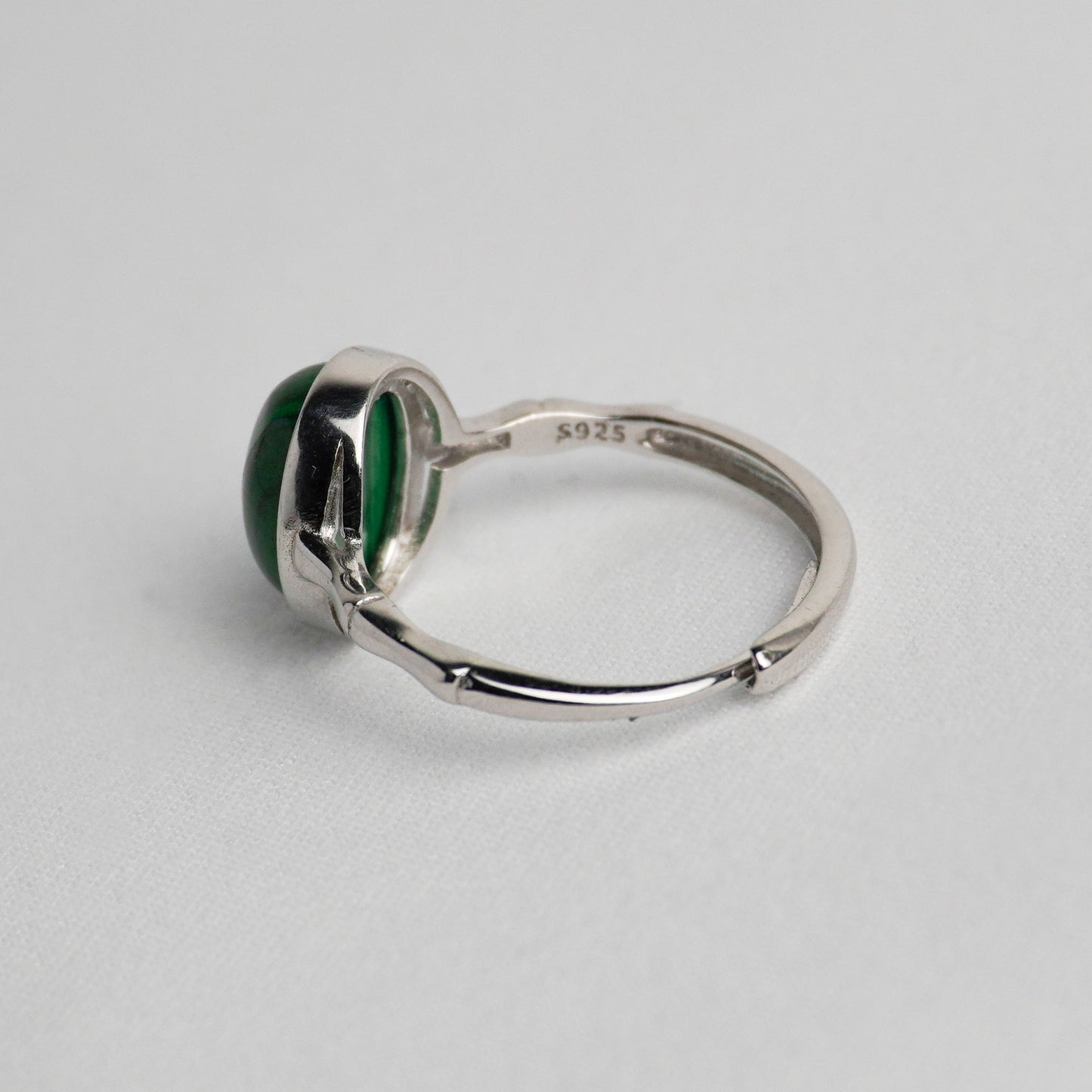 Anello in argento 925 con malachite