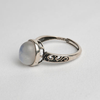 Anello in argento 925 con pietra di luna