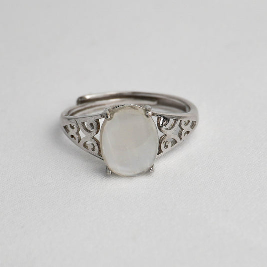 Anello in argento 925 con pietra di luna
