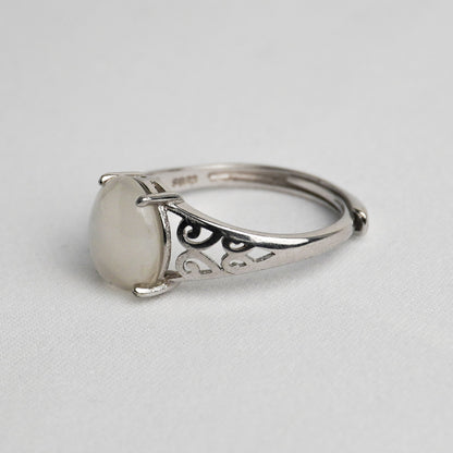 Anello in argento 925 con pietra di luna