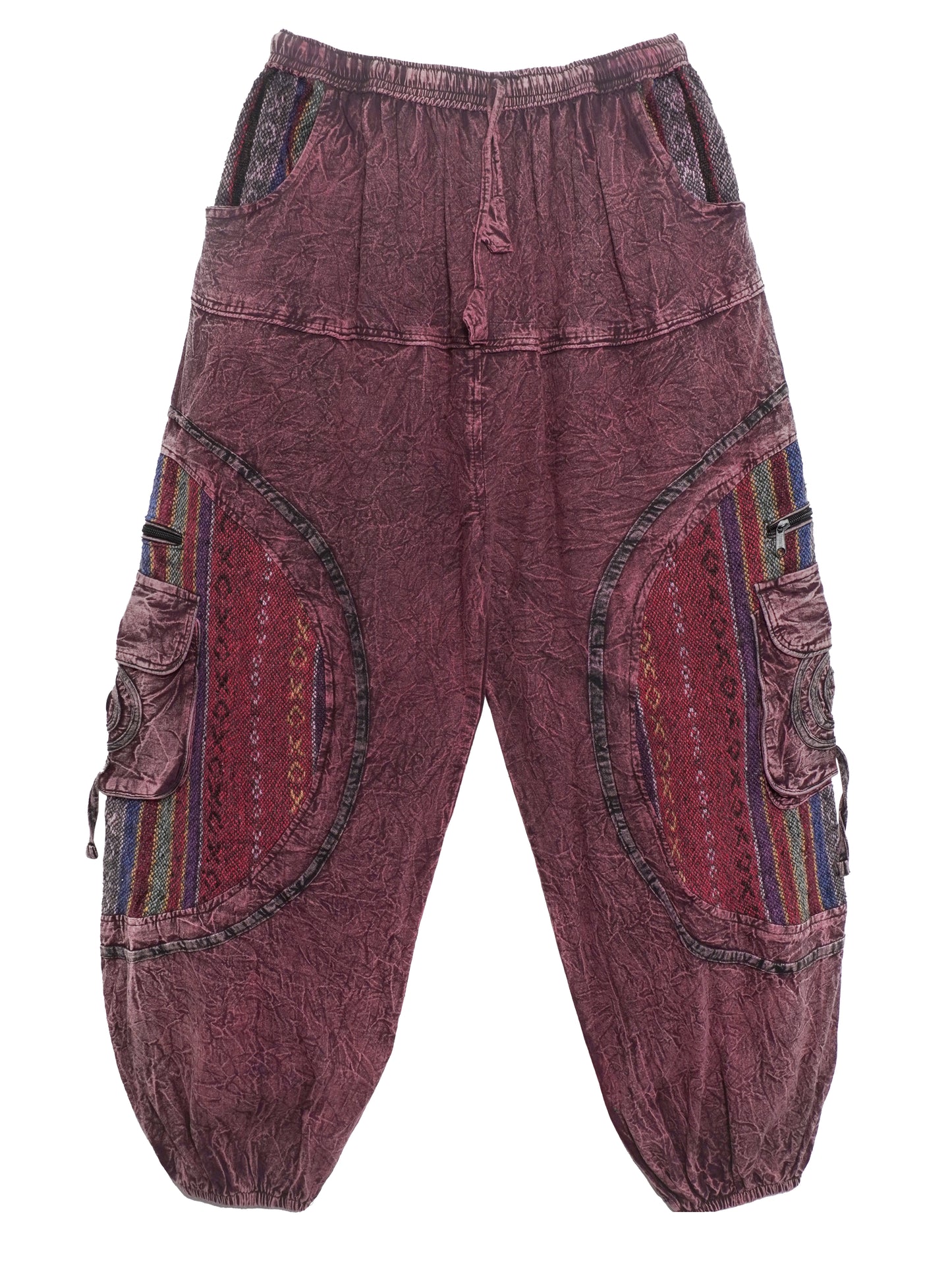 Pantalone Etnico Tribal Patch - Viola