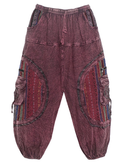 Pantalone Etnico Tribal Patch - Viola