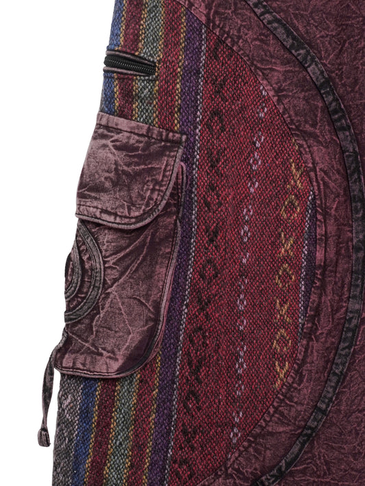 Pantalone Etnico Tribal Patch - Bordeaux