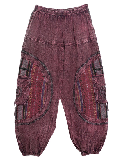 Pantalone Etnico Tribal Patch - Viola