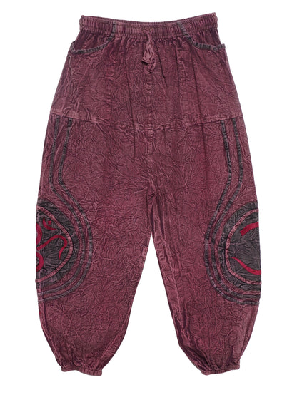 Pantalone Etnico Om Flow - Bordeaux