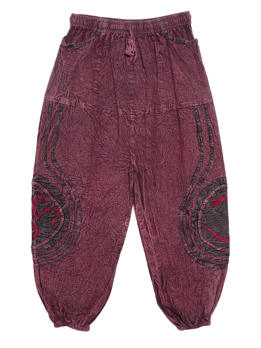 Pantalone Etnico Om Flow - Bordeaux