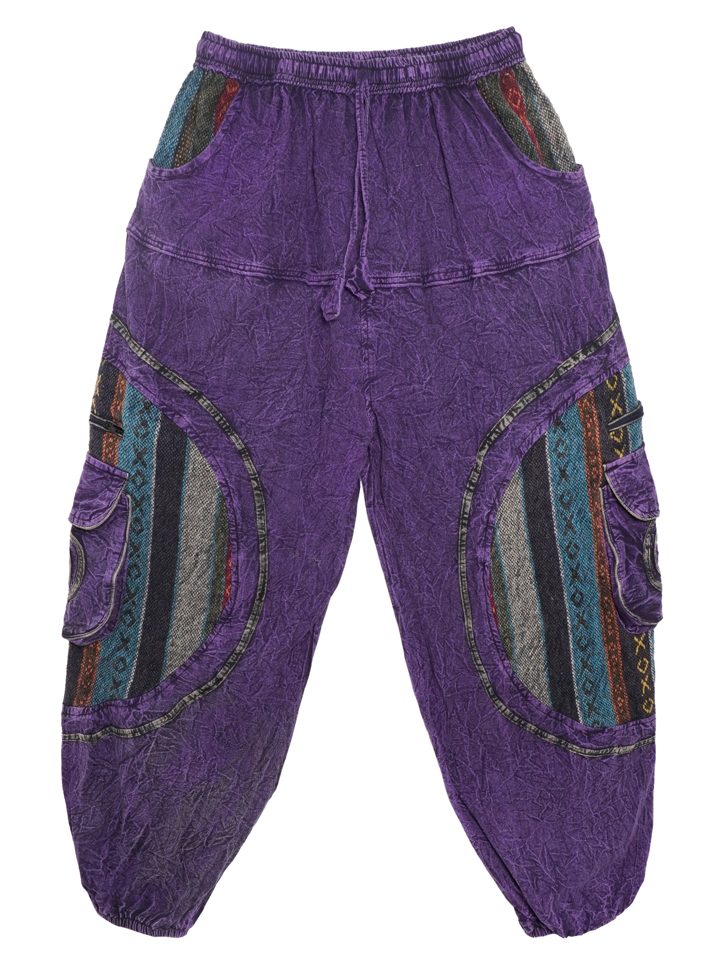 Pantalone Etnico Tribal Patch - Viola