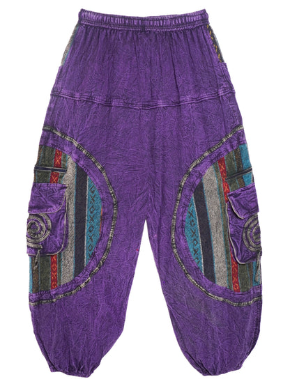 Pantalone Etnico Tribal Patch - Viola